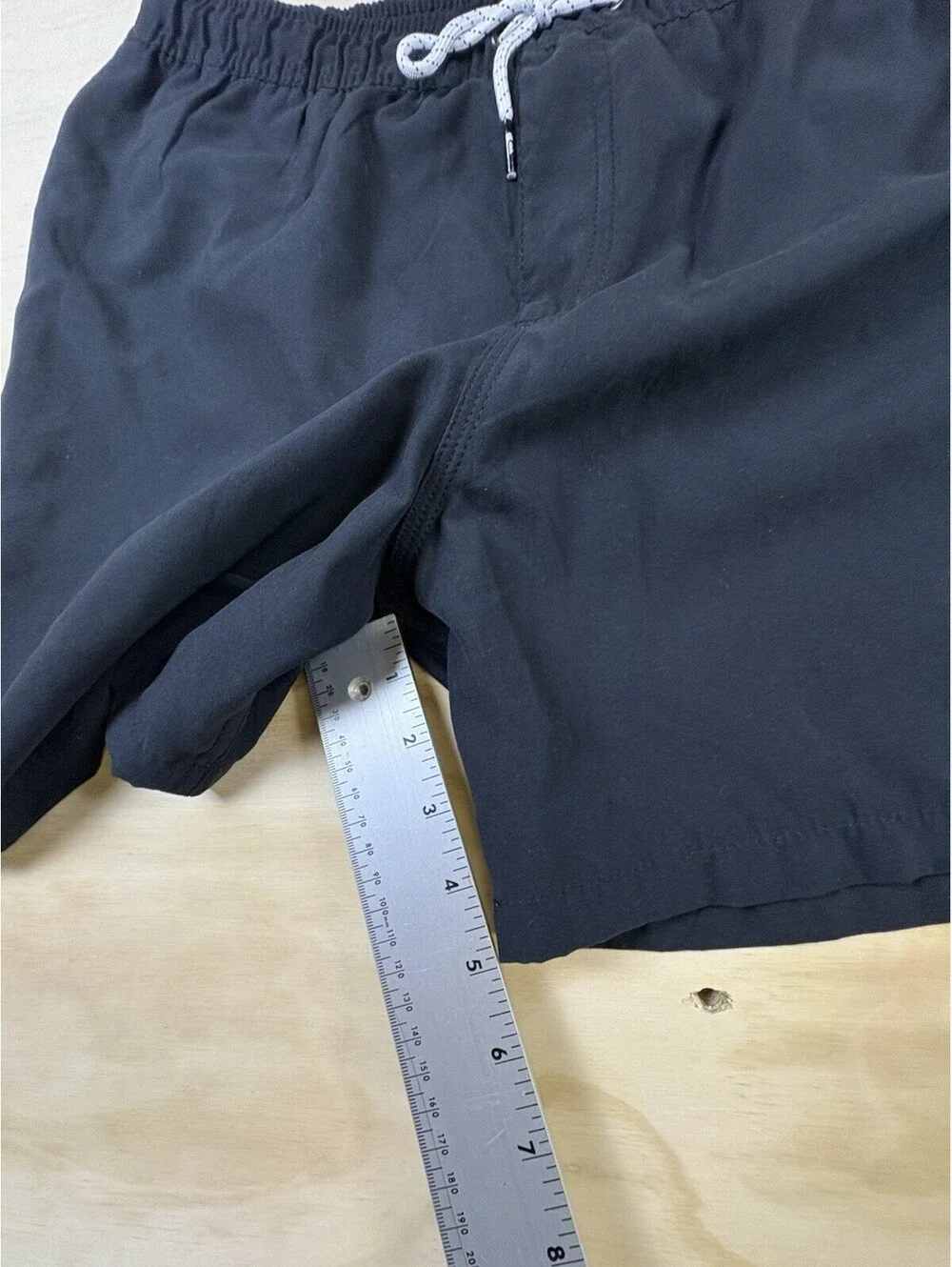 Quiksilver Volley Swim Trunks Mens Large Black Drawstring Surf Beach Swim Shorts